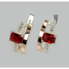 Срібні сережки з золотими пластинами