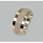 Срібна каблучка з золотими напайками