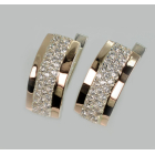 Срібні сережки з золотими вставками