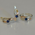 Срібний гарнітур з напайками з золота