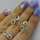 Срібний гарнітур з напайками з золота