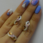 Срібний гарнітур з напайками з золота