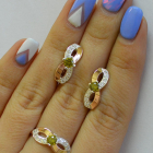 Срібний гарнітур з напайками з золота