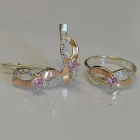 Срібний гарнітур з напайками з золота