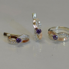 Срібний гарнітур з напайками з золота