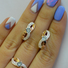 Срібний гарнітур з напайками з золота