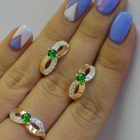 Срібний гарнітур з напайками з золота