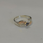 Срібна каблучка з золотими накладками