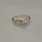 Срібна каблучка з золотими накладками