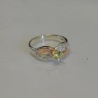 Срібна каблучка з золотими накладками