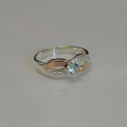 Срібна каблучка з золотими накладками