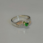 Срібна каблучка з золотими накладками