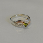 Срібна каблучка з золотими накладками