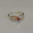 Срібна каблучка з золотими накладками