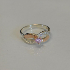 Срібна каблучка з золотими накладками