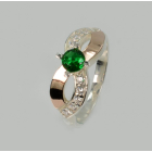 Срібна каблучка з золотими накладками