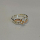 Срібна каблучка з золотими накладками