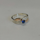 Срібна каблучка з золотими накладками