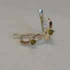 Срібні сережки з золотими пластинами