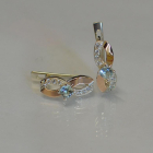 Срібні сережки з золотими пластинами