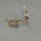 Срібні сережки з золотими пластинами