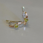 Срібні сережки з золотими пластинами