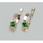 Срібні сережки з золотими пластинами