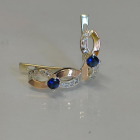 Срібні сережки з золотими пластинами