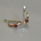 Срібні сережки з золотими пластинами