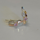 Срібні сережки з золотими пластинами