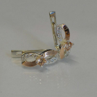 Срібні сережки з золотими пластинами