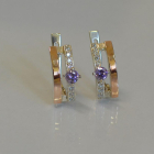 Срібні сережки з золотими накладками