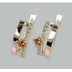 Срібні сережки з золотими накладками