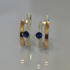 Срібні сережки з золотими накладками