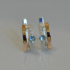 Срібні сережки з золотими накладками