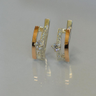 Срібні сережки з золотими накладками