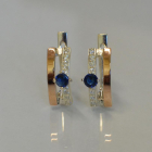 Срібні сережки з золотими накладками