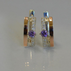 Срібні сережки з золотими накладками