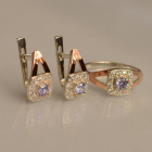 Срібний гарнітур з золотими пластинами