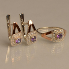 Срібний гарнітур з золотими пластинами