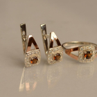 Срібний гарнітур з золотими пластинами