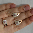 Срібний гарнітур з золотими пластинами