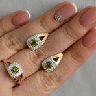 Срібний гарнітур з золотими пластинами