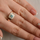 Срібна каблучка  зі вставками з золота