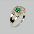 Срібна каблучка  зі вставками з золота