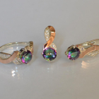 Срібний комплект з золотими накладками