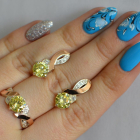 Срібний комплект з золотими накладками