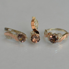 Срібний комплект з золотими накладками