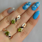 Срібний комплект з золотими накладками