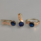 Срібний комплект з золотими накладками